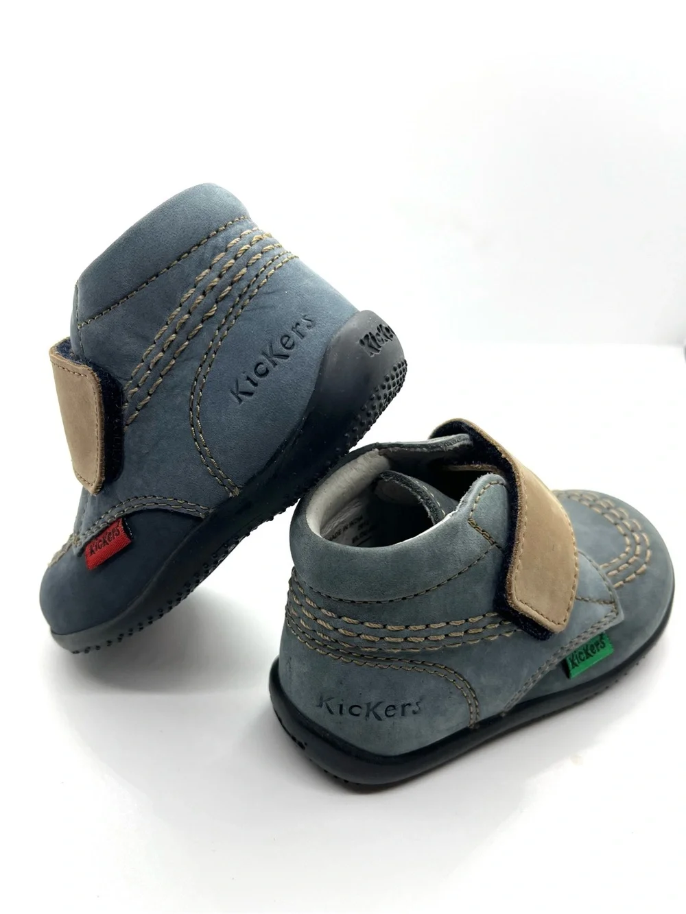 Kickers Blue Suede Baby Walker Faded NWT